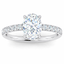 Lab Grown Oval Cut 2.01ct Diamond Engagement Ring with Diamond Shoulders & Hidden Halo