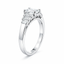 Emerald Cut 0.70ct Diamond Engagement Ring with Baguette Cut Diamond Side Stones