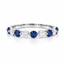 Round Brilliant Cut Sapphire & Diamond 9 Stone Eternity Ring