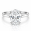 Lab Grown Oval Cut 2.01ct Diamond Solitaire Engagement Ring