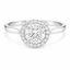 Lab Grown Round Brilliant Cut 1.01 Diamond With Diamond Halo
