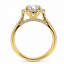 Lab Grown Round Brilliant Cut 1.42 Diamond With Diamond Halo & Diamond Shoulders