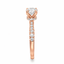 Round Brilliant Cut 0.80ct Diamond Engagement Ring with Diamond Shoulders & Hidden Halo