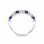 Round Brilliant Cut Sapphire & Diamond 7 Stone Eternity Ring