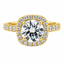 Lab Grown Round Brilliant Cut 1.42 Diamond With Diamond Halo & Diamond Shoulders