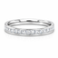 Princess Cut 050.ct Diamond Channel Set Half Hoop Wedding Band