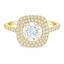 Round Brilliant Cut 0.70ct Diamond Double Halo Engagement Ring