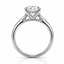 Lab Grown Round Brilliant Cut 2.03ct Diamond Solitaire Engagement Ring With Hidden Halo