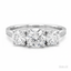 Round Brilliant Cut 0.70ct Diamond Trilogy Engagement Ring
