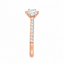Round Brilliant Cut 0.51ct Diamond Engagement Ring with Diamond Shoulders