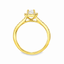 Emerald Cut 0.71ct Diamond Halo Engagement Ring