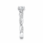 Round Brilliant Cut 0.70ct Diamond Engagement Ring with Diamond Shoulders