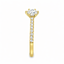Round Brilliant Cut 0.51ct Diamond Engagement Ring with Diamond Shoulders