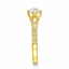 Round Brilliant Cut 0.70ct Diamond Engagement Ring with Diamond Shoulders