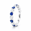 Round Brilliant Cut Sapphire & Diamond 9 Stone Eternity Ring