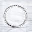 Round Brilliant Cut Diamond Half Hoop Microset Wedding Band 1.7mm
