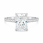 Lab Grown Radiant Cut 2.60ct Diamond Engagement Ring with Diamond Shoulders & Hidden Halo