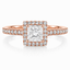 Princess Cut 0.52ct Diamond Halo Engagement Ring