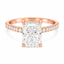 Lab Grown Radiant Cut 2.63ct Diamond Engagement Ring with Diamond Shoulders & Hidden Halo