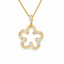 Round Brilliant Cut Diamond Flower Pendant