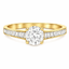 Round Brilliant Cut 0.70ct Diamond Engagement Ring with Diamond Shoulders