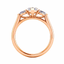 Lab Grown Marquise Cut 1.52ct Diamond Engagement Ring With Pear Cut Side Stones