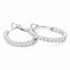Round Brilliant Cut Micro Set Diamond Hoop Earrings