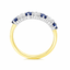 Round Brilliant Cut Sapphire & Diamond 7 Stone Eternity Ring