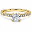 Cushion Cut 0.70ct Diamond Engagement Ring with Diamond Shoulders