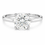 Lab Grown Round Brilliant Cut 2.03ct Diamond Solitaire Engagement Ring With Hidden Halo