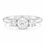 Round Brilliant Cut 0.55ct Diamond Trilogy Engagement Ring