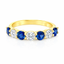 Round Brilliant Cut Sapphire & Diamond 7 Stone Eternity Ring