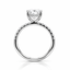 Lab Grown Oval Cut 3.04ct Diamond Engagement Ring with Diamond Shoulders & Hidden Halo