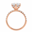 Lab Grown Pear Cut 3.01ct Diamond Engagement Ring with Diamond Shoulders & Hidden Halo