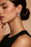 Round Brilliant Cut Diamond Hoop Earrings