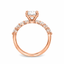 Lab Grown Oval Cut 2.07ct Diamond Engagement Ring With Round Brilliant Cut Side Stones