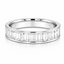 Baguette Cut 1.00ct Diamond Half Hoop Eternity Ring