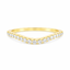 Round Brilliant Cut 0.24ct Diamond Micro Curved Wedding Band