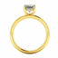 Lab Grown Emerald Cut 1.63ct Diamond Engagement Ring with Hidden Halo