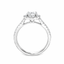 Round Brilliant Cut 1.00ct Diamond Halo Engagement Ring