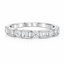 Round Brilliant & Baguette Cut 0.60ct Diamond Half Hoop Wedding Band