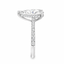 Lab Grown Pear Cut 3.25ct Diamond Engagement Ring with Diamond Shoulders & Hidden Halo