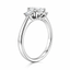 Oval Cut 0.90ct Diamond With Round Brilliant Cut Diamonds Trilogy Engagement Ring