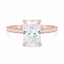 Lab Grown Radiant Cut 2.60ct Diamond Engagement Ring with Diamond Shoulders & Hidden Halo