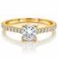 Princess Cut 0.54ct Diamond Engagement Ring with Diamond Shoulders