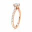 Round Brilliant Cut 0.54ct Diamond Engagement Ring with Diamond Shoulders