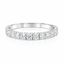 Round Brilliant Cut Diamond Half Hoop Microset Wedding Band 2.4mm
