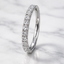 Round Brilliant Cut Diamond Full Hoop Microset Wedding Band 2.2mm