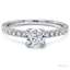 Cushion Cut 0.70ct Diamond Engagement Ring with Diamond Shoulders