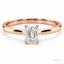 Emerald Cut 0.53ct Diamond Solitaire Engagement Ring